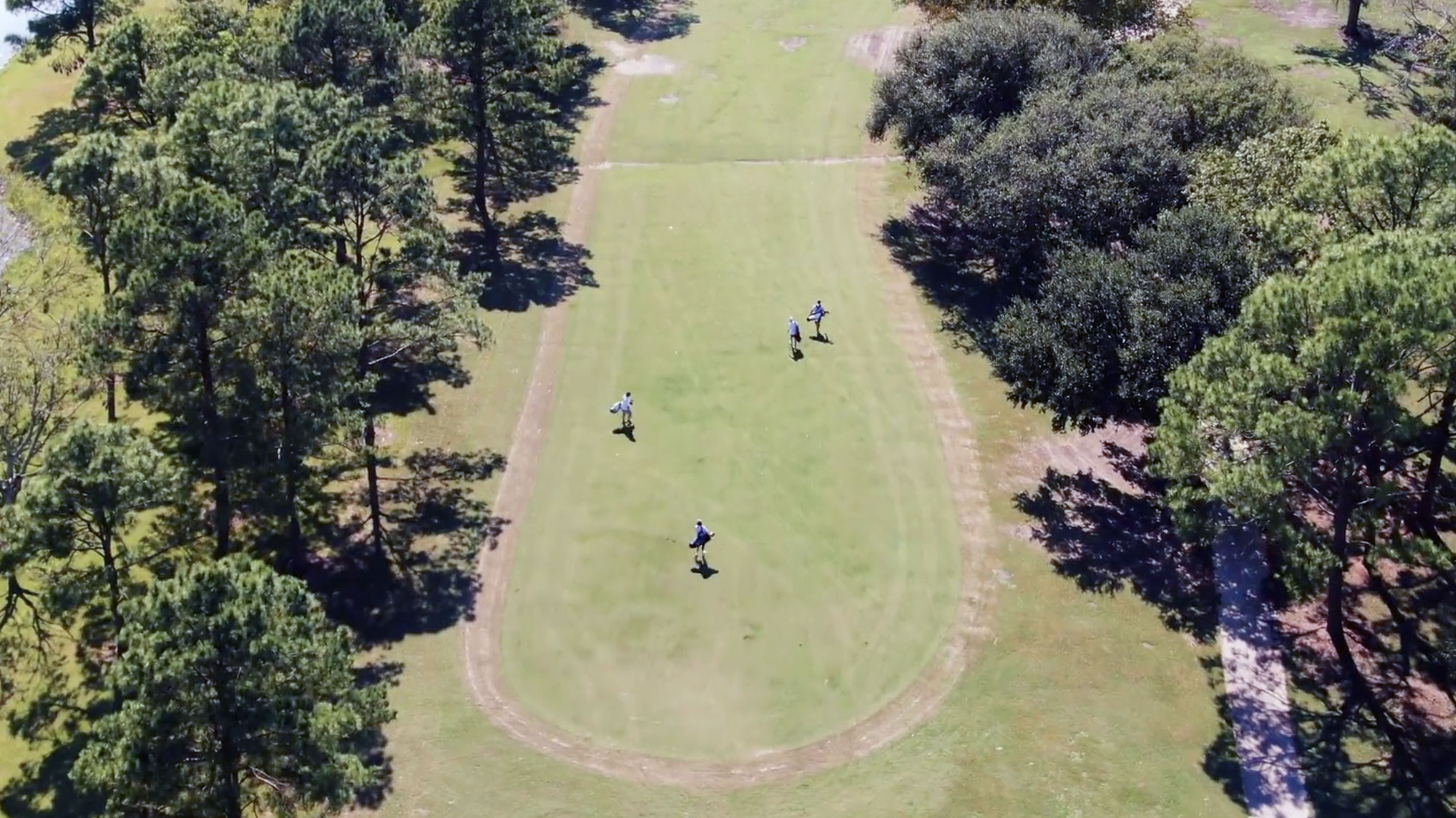 Aerial view of the golf course at CountryPlace 55+ community in Pearland, Texas