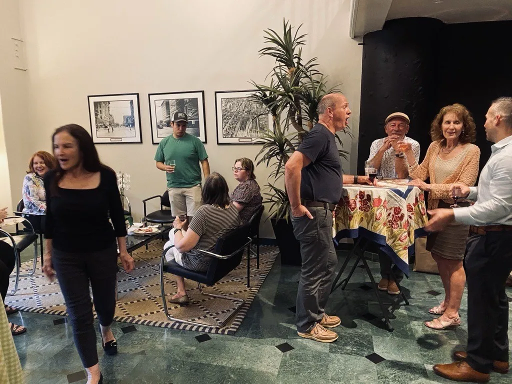 Wine tasting table at a Keystone Lofts resident event