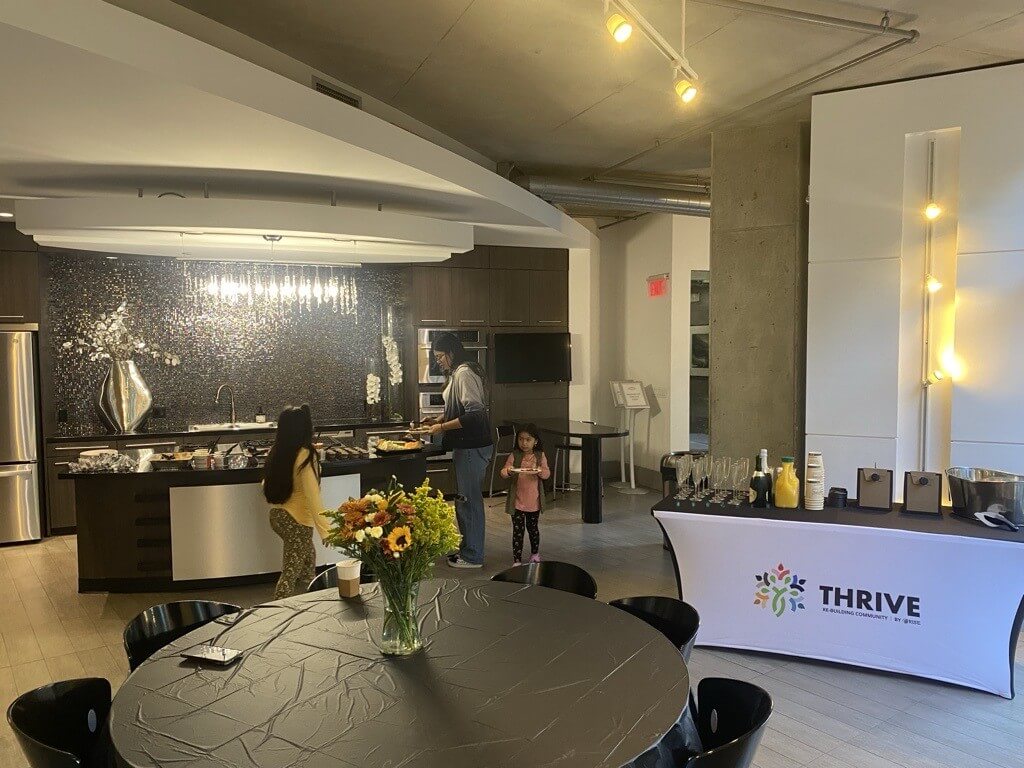 Thrive community event in the lobby of The Lofts on Post Oak